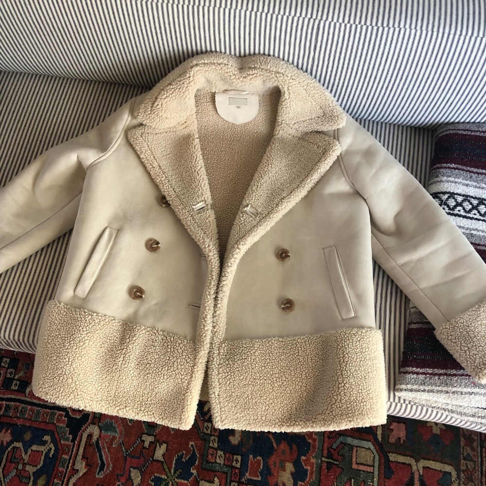 MOTHER Sherpa Jacket - Faux Shearling Coat size M